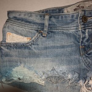 Light wash Hollister Denim Shorts Low waisted